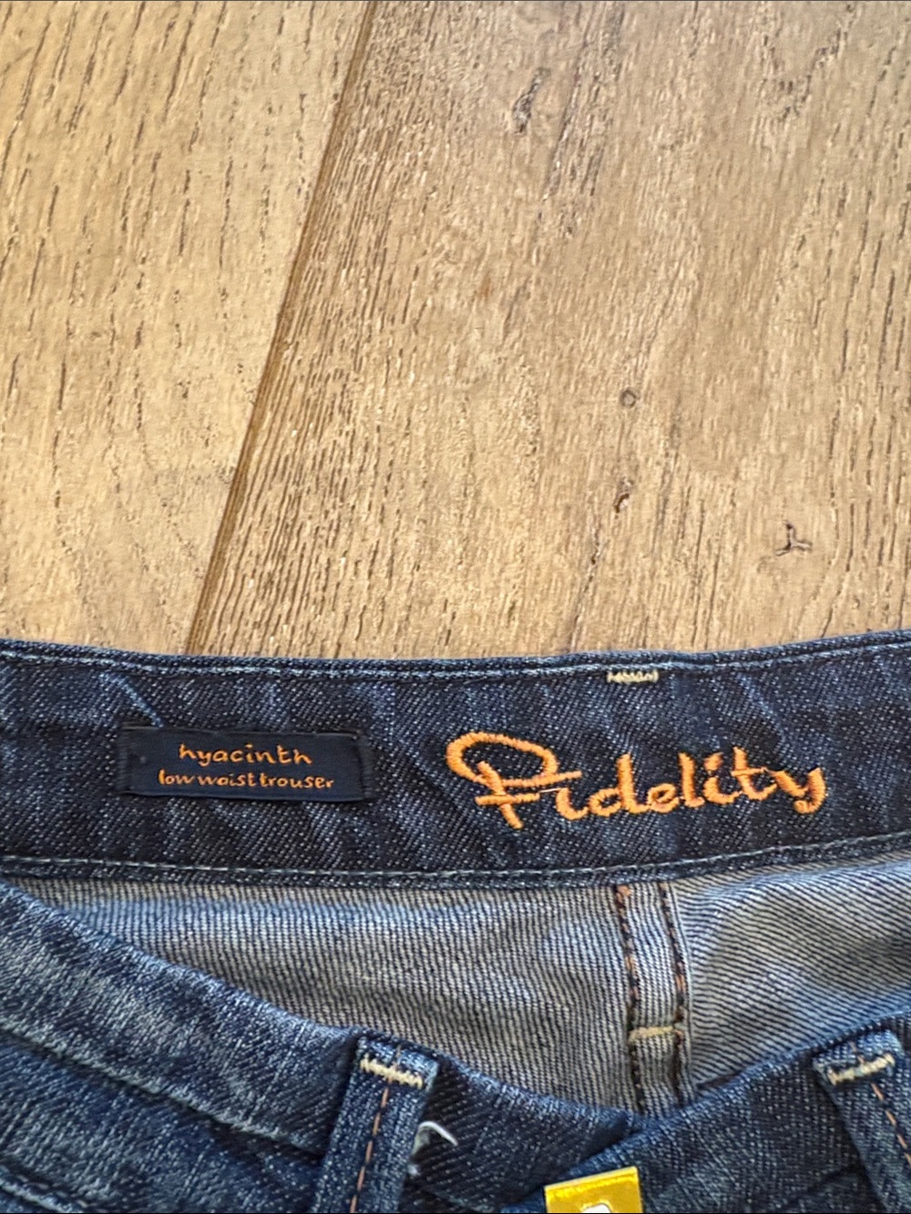 Fidelity Denim Hyacinth Low rise Trouser Jeans Dark Wash Size 26 worn vintage - Picture 5 of 13